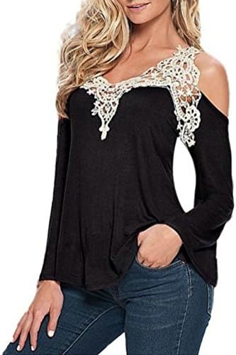 Myobe Women's Long Sleeve Loose Shirt Blouse Tops Best Sellers Black Large