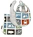 DwellStudio Baby Transportation - 2 Bibs/Burp Set
