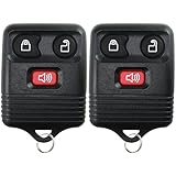 2 KeylessOption Replacement Keyless Entry Remote Control Key Fob Clicker Transmitter 3 Button - Black