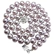 Lavender 6-7mm AAA Cultured Pearl Strand Choker Necklace w. Platinum Overlay CAREFREE Sterling Silver Rose Clasp 16" (LS1R2) Lavender 6-7mm AAA Cultured Pearl Strand Choker Necklace w. Platinum Overlay CAREFREE Sterling Silver Rose Clasp 16" (LS1R2)
