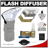 Zeikos Universal Flash Diffuser Bouncer with Interchangeable White/Gold/Sil ....