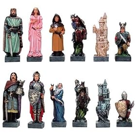 Joan Of Arc 100 Years War Chess Set, King:3-3 8 inch by Fame