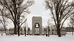 Atlantic Theater Pavilion, U.S. National World War II Memorial - Inspiring 16x20 Photographic Print by Carol M. Highsmith