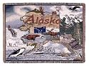 "State of Alaska" Tapestry Throw Blanket 50" x 60"