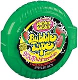 Hubba Bubba Bubble Gum Tape, Sour Watermelon, 2-Ounce Tapes (Pack of 24)