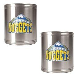Denver Nuggets NBA 2pc Stainless Steel Can Holder Set - Primary Logo by Great American Products