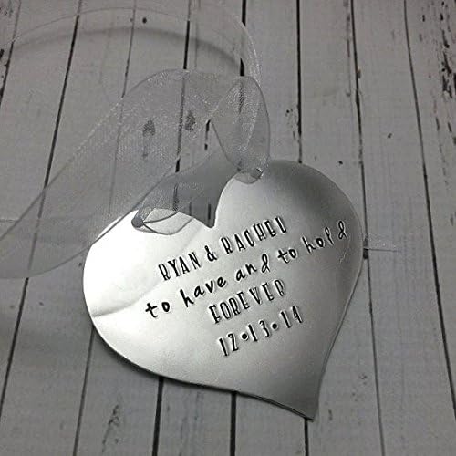 Personalized Hand Stamped Wedding Ornament - Wedding Gift - To Have and to Hold - Holiday Ornament - Hand Stamped Ornament - Personalized Holiday Ornament - Wedding Gift Gift Tag -