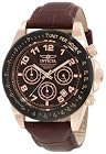 Invicta Men's 10712 Speedway Brown Dial Brown Leather Watch