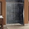 DreamLine Infinity-Z 56 to 60" Frameless Sliding Shower Door, Brushed Nickel Finish, SHDR-0960720-04