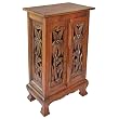 Handmade Asian Furniture - 32" Coconut Palm Storage Cabinet / End Table - Rich Dark Finish