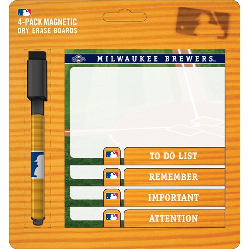 Turner Milwaukee Brewers Magnetic To Do Notes, 4 Pack (8730178)