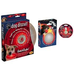 LED Dog Toy Set - Flying Disc, Ball, and Collar Light by Nite Ize