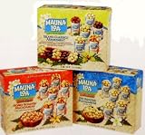 Mauna Loa Macadamia Nut TRIO Gift Set: ISLAND CLASSICS ASSORTMENT (Maui Onion & Garlic, Kona Coffee Glazed, Milk Chocolate Covered & Dry Roasted with Sea Salt), DRY ROASTED MACADAMIAS & HONEY ROASTED MACADAMIAS (18 CANS TOTAL)