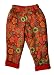 Outside Baby Girls Two Layer Windproof Fleece Pant Red Flower 18-24 Months