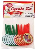 Cake Mate Cupcake Stix, Christmas, 12-Count,  Units (Pack of 24)