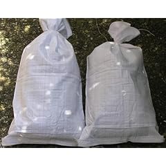 20 Hochwasser Sands�cke PP Sandsack Hochwassersack wei� + 1 Glasbeutel
