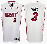 Dwyane Wade Miami Heat #3 Replica Adidas NBA Basketball Jersey (White)