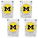 Michigan Wolverines NCAA 4pc Shot Glass Set by Great American Products