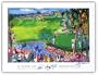Both Captains and Artist Autographed Ryder Cup Official Edition LeRoy Neiman Poster Unframed