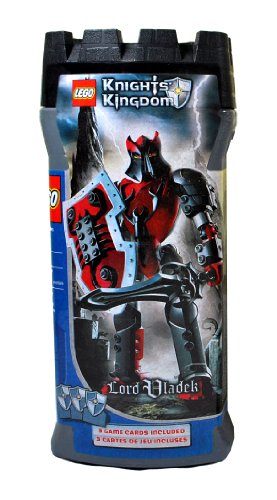 Lego Year 2005 Knights Kingdom Series 7-1/2 Inch Tall Figure Set #8795 - Evil Knight LORD VLADEK with Scorpion Sneak Strike Side Slashing Attack Plus Scorpion Shield, Sword and 3 Game Cards (Total Pieces: 47)