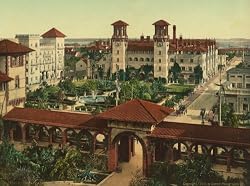 Alcazar Hotel, St. Augustine, Florida, 1898 - Exceptional 16" x 20" print of vintage color photochrome from the Library of Congress Collection