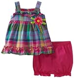Good Lad Baby-girls Newborn Plaid Sundress, Pink, 6-9 Months