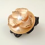 Valadon Golden Brown - Cubitas Picabia Collection (Hand-set Swarovski Crystals, Ponytail)