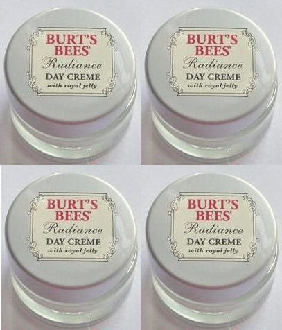 Burt's Bees Radiance Day Creme With Royal Jelly (0.25 oz) Travel Size - (4 Jars)