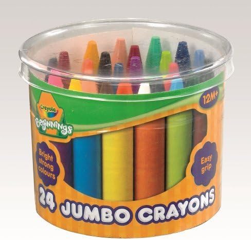 24 Jumbo Crayola Wax Crayons by Woodandtots