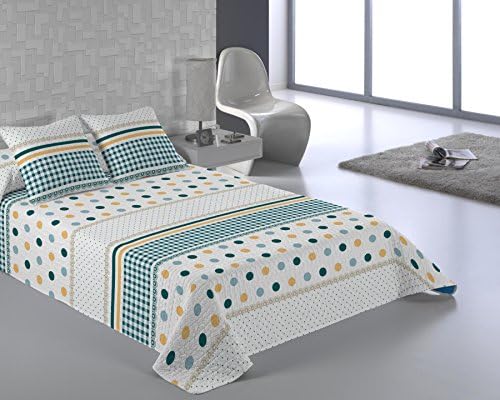 PinkRoseBedding Reversible Printed Microfiber Quilt (Full/Queen, Polka Dots)