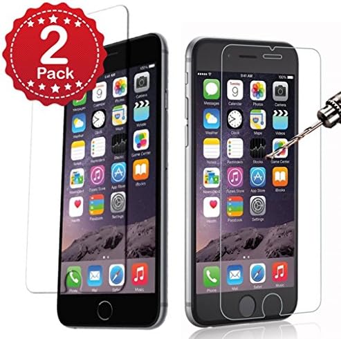 iPhone 6s/6s Plus Screen Protector [2 pack], Kengadget Tempered Glass Screen Protector,[3D Touch Compatible] 9H Hardness,0.33mm Screen Protection Case Fit 99% Touch Accurate - Clear