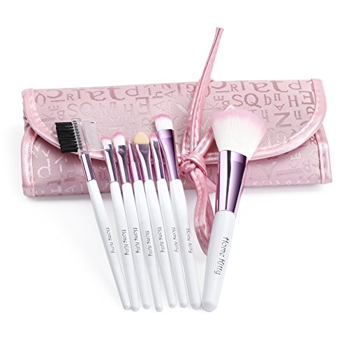 Home Kitty 8 PCS Makeup Brushes Premium Synthetic Kabuki Makeup Brush Set Cosmetics Foundation Blending Blush Eyeliner Face Powder Brush Makeup Brush Kit