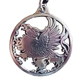 Pewter Griffin Griffon Pendant Necklace Mythical Creature Jewelry