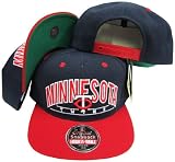 Minnesota Twins Navy/Red Two Tone Plastic Snapback Adjustable Snap Back Hat / Cap