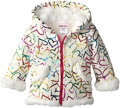 Little Lass Baby-Girls Infant Polar Fleece Hoodie with Rainbow Foil