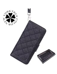 Wireless: Slim & Stylish Magnetic Folio Quilted Wristlet Wallet Case Cover Purse Clutch for Apple iPhone 5/5s - Black - True Color