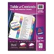 Avery Ready Index Contemporary Table of Contents Dividers, 26-Tab, A-Z, Letter Size (8.5 x 11), Assorted, 1 Set per Pack (11125)