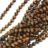 Tiger Tigers Eye Gem Round 6-6.5mm Beads/15.5 (Brown & Gold) ~ UnCommon Artistry