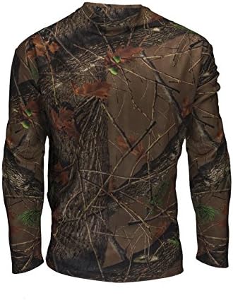Men's Active Performance Camo Long Sleeve T-Shirt, Medium, Highland Forest