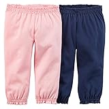 カーターズ Carter's ボディスーツにぴったり！ とっても柔らかな綿パンツ 2枚組 100% 綿 コットンリブ 女の子 春秋 Essential 2-Pack Pants 3M (55-61cm