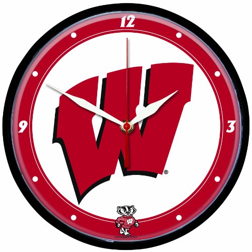 NCAA Wisconsin Badgers Round Clock