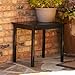 Southern Enterprises Hardwood Side End Table, Black Finish