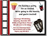 Movie Night Birthday Party Invitations - Set of 20