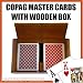 Copag Wooden Box Set with Master Regular Index and Wide Poker Size 100% Plastic Playing Cards