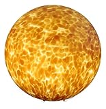 Besa Sphere Series 7 1/2 High Amber Cloud Glass Accent Lamp