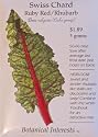 Ruby Red Rhubarb Heirloom Swiss Chard Seeds 100 Seeds