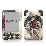 Black Rose Design Protective Decal Skin Sticker for Amazon Kindle Keyboard / Keyboard 3G (3rd Gen) E-Book Reader - High Gl