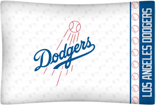 MLB Los Angeles Dodgers Micro Fiber Pillow Case Logo