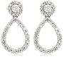 14k White Gold Pave Tear Drop Diamond Earrings (5/8 cttw, G-I Color, I1 Clarity)