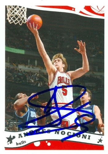 Andres Nocioni Autographed/Hand Signed Basketball Card (Chicago Bulls) 2005 Topps #212